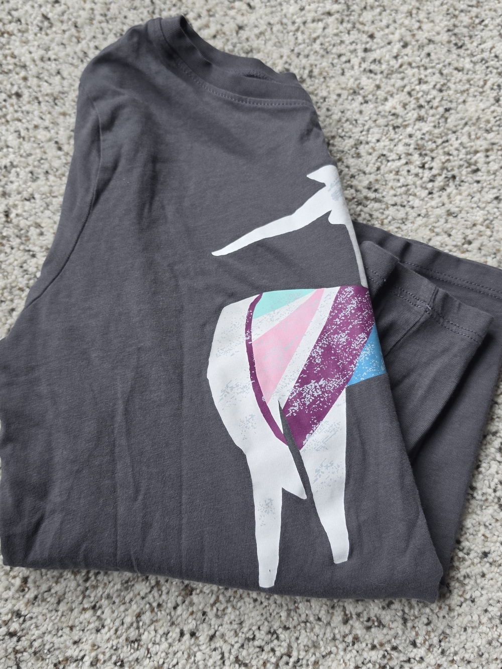 Kids Gray Bottoms with Colorful Graphic